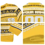 Custom Wolverhampton Wanderers Tent Stripes Old Gold White Sweater Best Selling