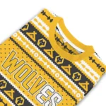 Custom Wolverhampton Wanderers Tent Stripes Old Gold White Sweater Best Selling