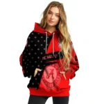 Customized Ac Milan Abstract Shape Red Hoodie Best Selling