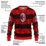 Customized Ac Milan Bulldog Motif Sweater Best Selling