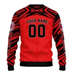 Customized Ac Milan Chevron Pattern Red Sweater Best Selling