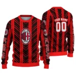 Customized Ac Milan Chevron Rows Red Sweater Best Selling