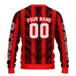 Customized Ac Milan Chevron Rows Red Sweater Best Selling
