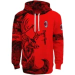 Customized Ac Milan Deer Silhouette Red Hoodie Best Selling