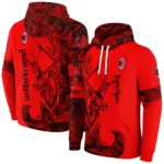 Customized Ac Milan Deer Silhouette Red Hoodie Best Selling
