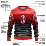 Customized Ac Milan Diamond Mesh Sweater Best Selling
