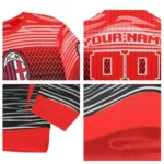 Customized Ac Milan Diamond Mesh Sweater Best Selling