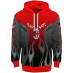 Customized Ac Milan Flame Design Red Hoodie Best Selling
