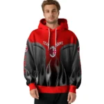 Customized Ac Milan Flame Design Red Hoodie Best Selling