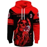 Customized Ac Milan Grim Reaper Red Black Hoodie Best Selling