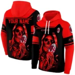 Customized Ac Milan Grim Reaper Red Black Hoodie Best Selling