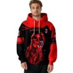 Customized Ac Milan Grim Reaper Red Black Hoodie Best Selling