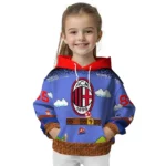 Customized Ac Milan Mario Blue Black Hoodie Best Selling