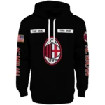 Customized Ac Milan Punisher Skull Black Hoodie Best Selling