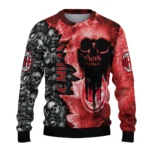 Customized Ac Milan Skull Collage Red Sweater Best Selling