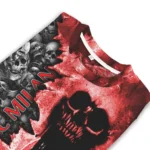 Customized Ac Milan Skull Collage Red Sweater Best Selling