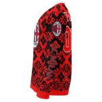 Customized Ac Milan Snowflake Matrix Red Sweater Best Selling