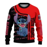 Customized Ac Milan Stitch Art Prints Red Sweater Best Selling