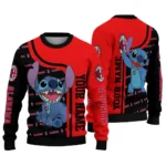 Customized Ac Milan Stitch Art Prints Red Sweater Best Selling