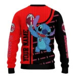 Customized Ac Milan Stitch Art Prints Red Sweater Best Selling