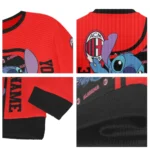 Customized Ac Milan Stitch Art Prints Red Sweater Best Selling