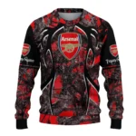 Customized Arsenal Antlers Pattern Red Black Sweater Best Selling