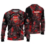 Customized Arsenal Antlers Pattern Red Black Sweater Best Selling