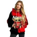 Customized Arsenal Baby Yoda Red Black Hoodie Best Selling