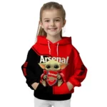 Customized Arsenal Baby Yoda Red Black Hoodie Best Selling