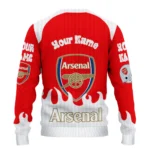 Customized Arsenal Flame Border Red Sweater Best Selling