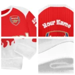 Customized Arsenal Flame Border Red Sweater Best Selling