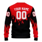 Customized Arsenal Flame Outline Red Black Sweater Best Selling
