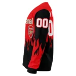 Customized Arsenal Flame Outline Red Black Sweater Best Selling