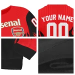 Customized Arsenal Flame Outline Red Black Sweater Best Selling