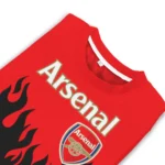 Customized Arsenal Flame Outline Red Black Sweater Best Selling