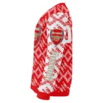 Customized Arsenal Lattice Gridwork Red Sweater Best Selling