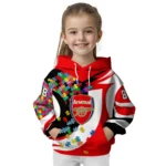 Customized Arsenal Puzzle Pieces Red Hoodie Best Selling