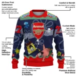 Customized Arsenal Spongebob Designs Blue Sweater Best Selling
