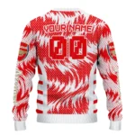 Customized Arsenal Swirl Flow Red Sweater Best Selling