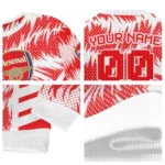 Customized Arsenal Swirl Flow Red Sweater Best Selling