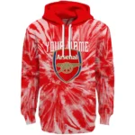 Customized Arsenal Tie Dye Pattern Red Hoodie Best Selling