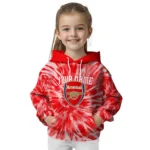 Customized Arsenal Tie Dye Pattern Red Hoodie Best Selling