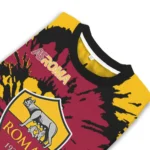 Customized As Roma Burst Swirl Red Sweater Best Selling