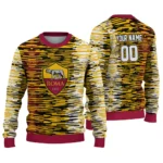 Customized As Roma Camouflage Stripe Red White Sweater Best Selling