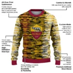 Customized As Roma Camouflage Stripe Red White Sweater Best Selling
