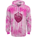 Customized As Roma Cancer Support Pink Hoodie Best Selling