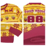 Customized As Roma Christmas Designs Red Sweater Best Selling
