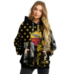 Customized As Roma Distressed Flag Red Black Hoodie Best Selling