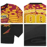Customized As Roma Pixel Flow Red Black Sweater Best Selling