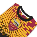 Customized As Roma Pixel Flow Red Black Sweater Best Selling